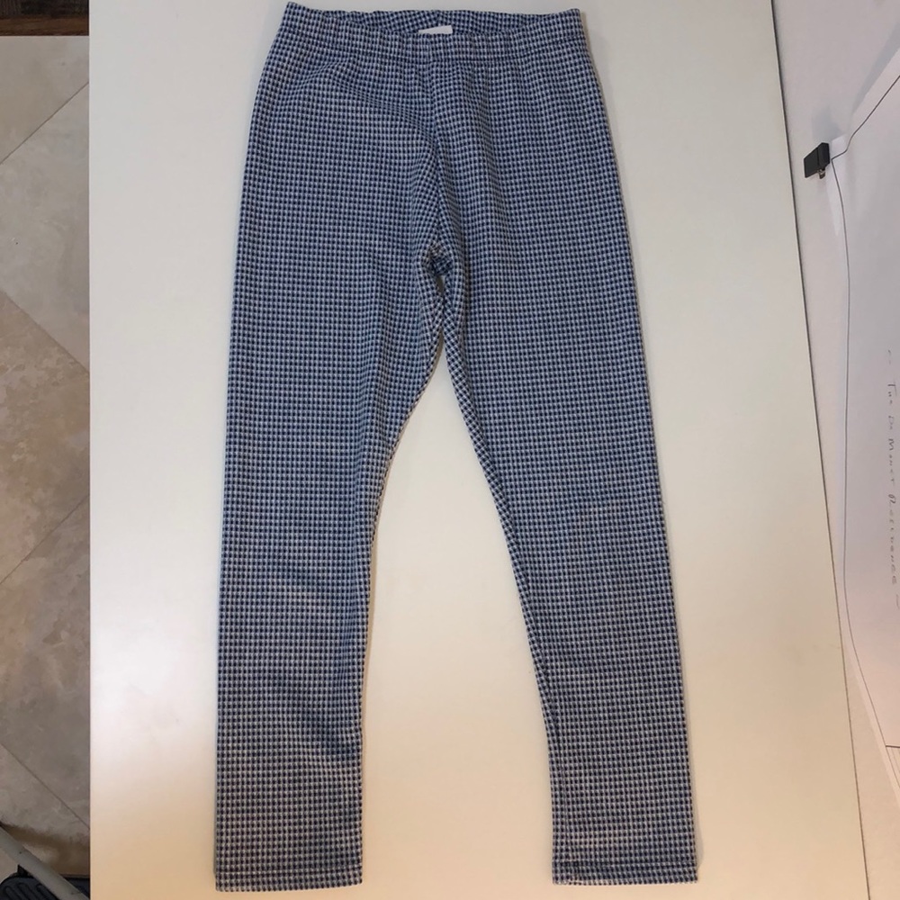 Zara Girls Navy Houndstooth Leggings